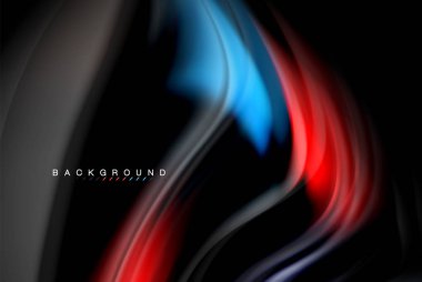 Sıvı sıvı renkler tasarım, renkli mermer veya plastik dalgalı doku arka plan, siyah, iş veya teknoloji sunu veya web broşür için parlak renkli öğeleri kapak tasarımı, duvar kağıdı