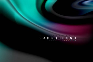 Sıvı sıvı renkler tasarım, renkli mermer veya plastik dalgalı doku arka plan, siyah, iş veya teknoloji sunu veya web broşür için parlak renkli öğeleri kapak tasarımı, duvar kağıdı