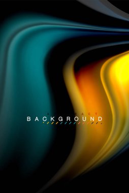 Sıvı sıvı renkler tasarım, renkli mermer veya plastik dalgalı doku arka plan, siyah, iş veya teknoloji sunu veya web broşür için parlak renkli öğeleri kapak tasarımı, duvar kağıdı