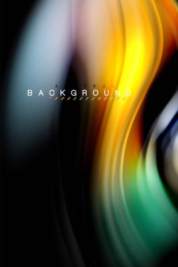 Sıvı sıvı renkler tasarım, renkli mermer veya plastik dalgalı doku arka plan, siyah, iş veya teknoloji sunu veya web broşür için parlak renkli öğeleri kapak tasarımı, duvar kağıdı