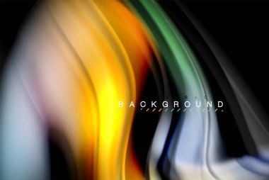 Sıvı sıvı renkler tasarım, renkli mermer veya plastik dalgalı doku arka plan, siyah, iş veya teknoloji sunu veya web broşür için parlak renkli öğeleri kapak tasarımı, duvar kağıdı