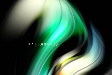 Sıvı sıvı renkler tasarım, renkli mermer veya plastik dalgalı doku arka plan, siyah, iş veya teknoloji sunu veya web broşür için parlak renkli öğeleri kapak tasarımı, duvar kağıdı