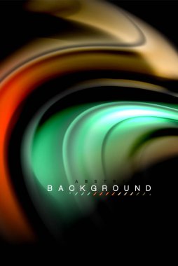 Sıvı sıvı renkler tasarım, renkli mermer veya plastik dalgalı doku arka plan, siyah, iş veya teknoloji sunu veya web broşür için parlak renkli öğeleri kapak tasarımı, duvar kağıdı