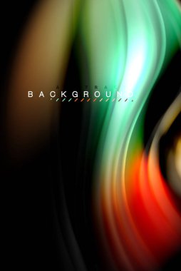 Sıvı sıvı renkler tasarım, renkli mermer veya plastik dalgalı doku arka plan, siyah, iş veya teknoloji sunu veya web broşür için parlak renkli öğeleri kapak tasarımı, duvar kağıdı