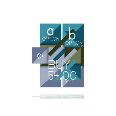 Kare seçeneğinin Infographic afiş. Bilgi ve veri görselleştirme, geometrik tasarım