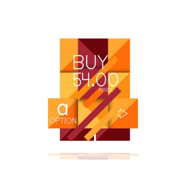 Kare seçeneğinin Infographic afiş. Bilgi ve veri görselleştirme, geometrik tasarım