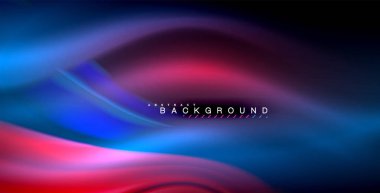 Neon parlayan dalga, sihirli enerji ve ışık arka plan