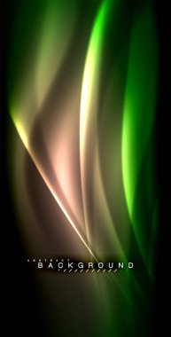 Neon parlayan dalga, sihirli enerji ve ışık arka plan