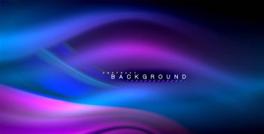 Neon parlayan dalga, sihirli enerji ve ışık arka plan