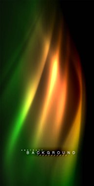 Neon parlayan dalga, sihirli enerji ve ışık arka plan