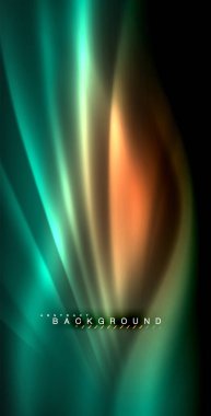 Neon parlayan dalga, sihirli enerji ve ışık arka plan