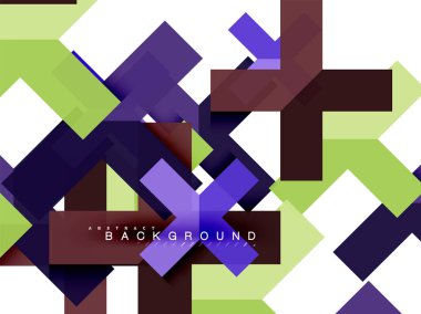 Çok renkli soyut geometrik şekiller, geometri arka plan web afiş için