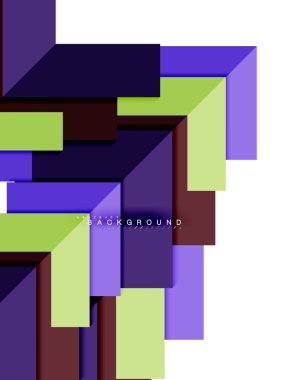 Çok renkli soyut geometrik şekiller, geometri arka plan web afiş için