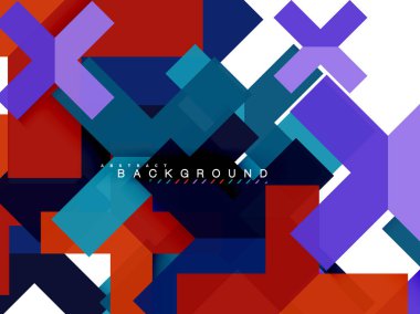 Çok renkli soyut geometrik şekiller, geometri arka plan web afiş için