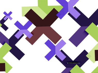 Çok renkli soyut geometrik şekiller, geometri arka plan web afiş için