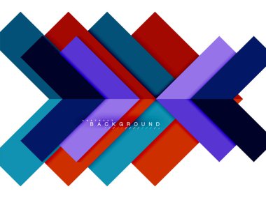 Çok renkli soyut geometrik şekiller, geometri arka plan web afiş için