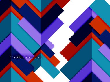 Çok renkli soyut geometrik şekiller, geometri arka plan web afiş için