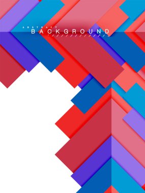 Çok renkli soyut geometrik şekiller, geometri arka plan web afiş için