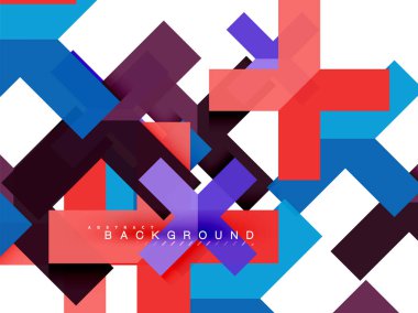 Çok renkli soyut geometrik şekiller, geometri arka plan web afiş için