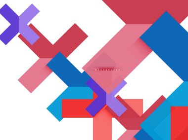 Çok renkli soyut geometrik şekiller, geometri arka plan web afiş için