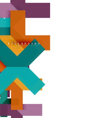 Çok renkli soyut geometrik şekiller, geometri arka plan web afiş için