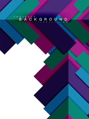 Çok renkli soyut geometrik şekiller, geometri arka plan web afiş için