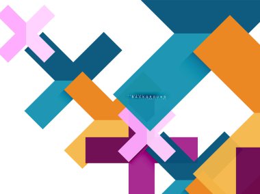 Çok renkli soyut geometrik şekiller, geometri arka plan web afiş için