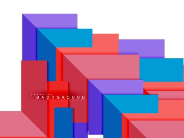 Çok renkli soyut geometrik şekiller, geometri arka plan web afiş için