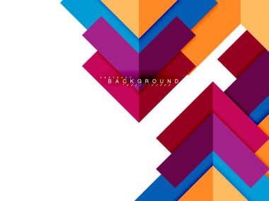 Çok renkli soyut geometrik şekiller, geometri arka plan web afiş için