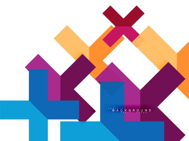 Çok renkli soyut geometrik şekiller, geometri arka plan web afiş için