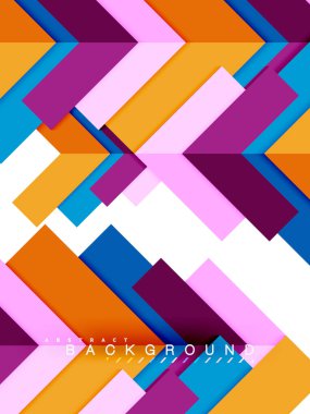 Çok renkli soyut geometrik şekiller, geometri arka plan web afiş için