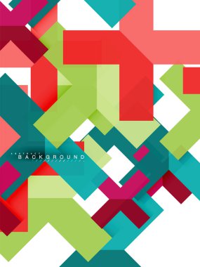 Çok renkli soyut geometrik şekiller, geometri arka plan web afiş için