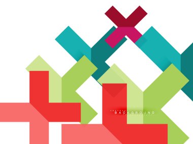 Çok renkli soyut geometrik şekiller, geometri arka plan web afiş için