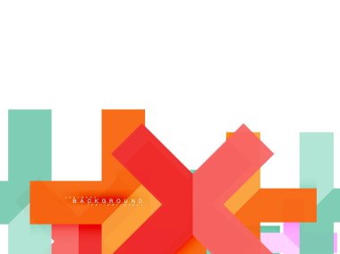 Çok renkli soyut geometrik şekiller, geometri arka plan web afiş için