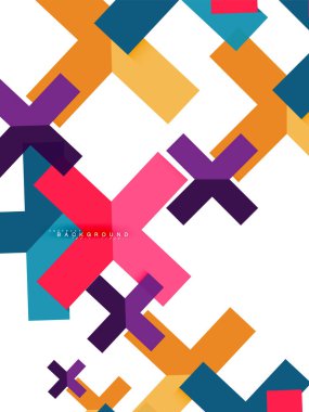 Çok renkli soyut geometrik şekiller, web reklam, iş sunumu, reklamlar paket, geometri arka plan şablonu, duvar kağıdı yazdırma