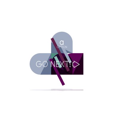 En az daire temiz soyut seçeneği adım Infographic tasarım öğesi, geometrik şekiller - Tur kareler, daireler ve satırları düzeni ile örnek metin