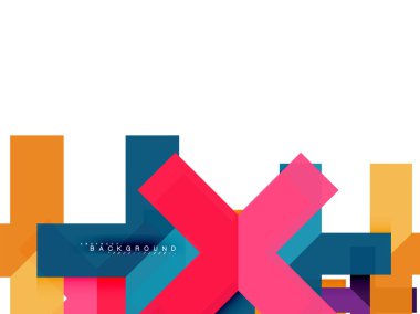 Çok renkli soyut geometrik şekiller, geometri arka plan web afiş için