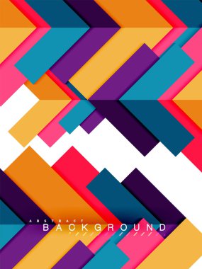 Çok renkli soyut geometrik şekiller, geometri arka plan web afiş için