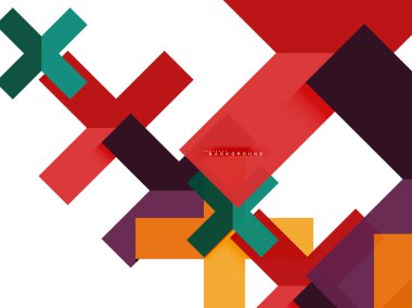 Çok renkli soyut geometrik şekiller, geometri arka plan web afiş için