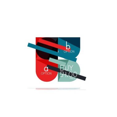 En az daire temiz soyut seçeneği adım Infographic tasarım öğesi, geometrik şekiller - Tur kareler, daireler ve satırları düzeni ile örnek metin