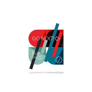 En az daire temiz soyut seçeneği adım Infographic tasarım öğesi, geometrik şekiller - Tur kareler, daireler ve satırları düzeni ile örnek metin