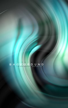 Sıvı sıvı renkler tasarım, renkli mermer veya plastik dalgalı doku arka plan, siyah, iş veya teknoloji sunu veya web broşür için parlak renkli öğeleri kapak tasarımı, duvar kağıdı