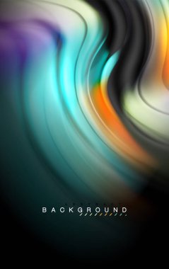 Sıvı sıvı renkler tasarım, renkli mermer veya plastik dalgalı doku arka plan, siyah, iş veya teknoloji sunu veya web broşür için parlak renkli öğeleri kapak tasarımı, duvar kağıdı