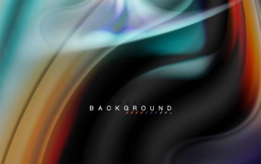 Sıvı sıvı renkler tasarım, renkli mermer veya plastik dalgalı doku arka plan, siyah, iş veya teknoloji sunu veya web broşür için parlak renkli öğeleri kapak tasarımı, duvar kağıdı