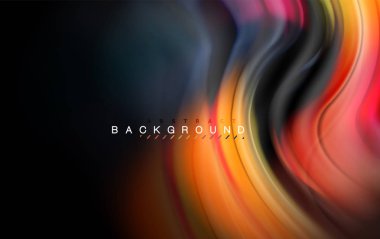 Sıvı sıvı renkler tasarım, renkli mermer veya plastik dalgalı doku arka plan, siyah, iş veya teknoloji sunu veya web broşür için parlak renkli öğeleri kapak tasarımı, duvar kağıdı