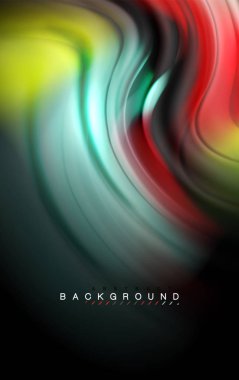 Sıvı sıvı renkler tasarım, renkli mermer veya plastik dalgalı doku arka plan, siyah, iş veya teknoloji sunu veya web broşür için parlak renkli öğeleri kapak tasarımı, duvar kağıdı