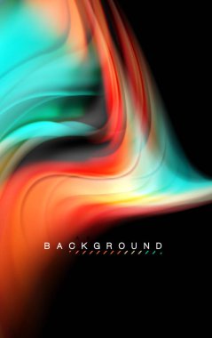 Sıvı sıvı renkler tasarım, renkli mermer veya plastik dalgalı doku arka plan, siyah, iş veya teknoloji sunu veya web broşür için parlak renkli öğeleri kapak tasarımı, duvar kağıdı