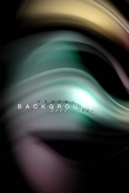 Sıvı sıvı renkler tasarım, renkli mermer veya plastik dalgalı doku arka plan, siyah, iş veya teknoloji sunu veya web broşür için parlak renkli öğeleri kapak tasarımı, duvar kağıdı