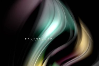 Sıvı sıvı renkler tasarım, renkli mermer veya plastik dalgalı doku arka plan, siyah, iş veya teknoloji sunu veya web broşür için parlak renkli öğeleri kapak tasarımı, duvar kağıdı