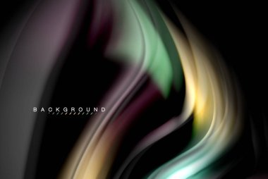 Sıvı sıvı renkler tasarım, renkli mermer veya plastik dalgalı doku arka plan, siyah, iş veya teknoloji sunu veya web broşür için parlak renkli öğeleri kapak tasarımı, duvar kağıdı